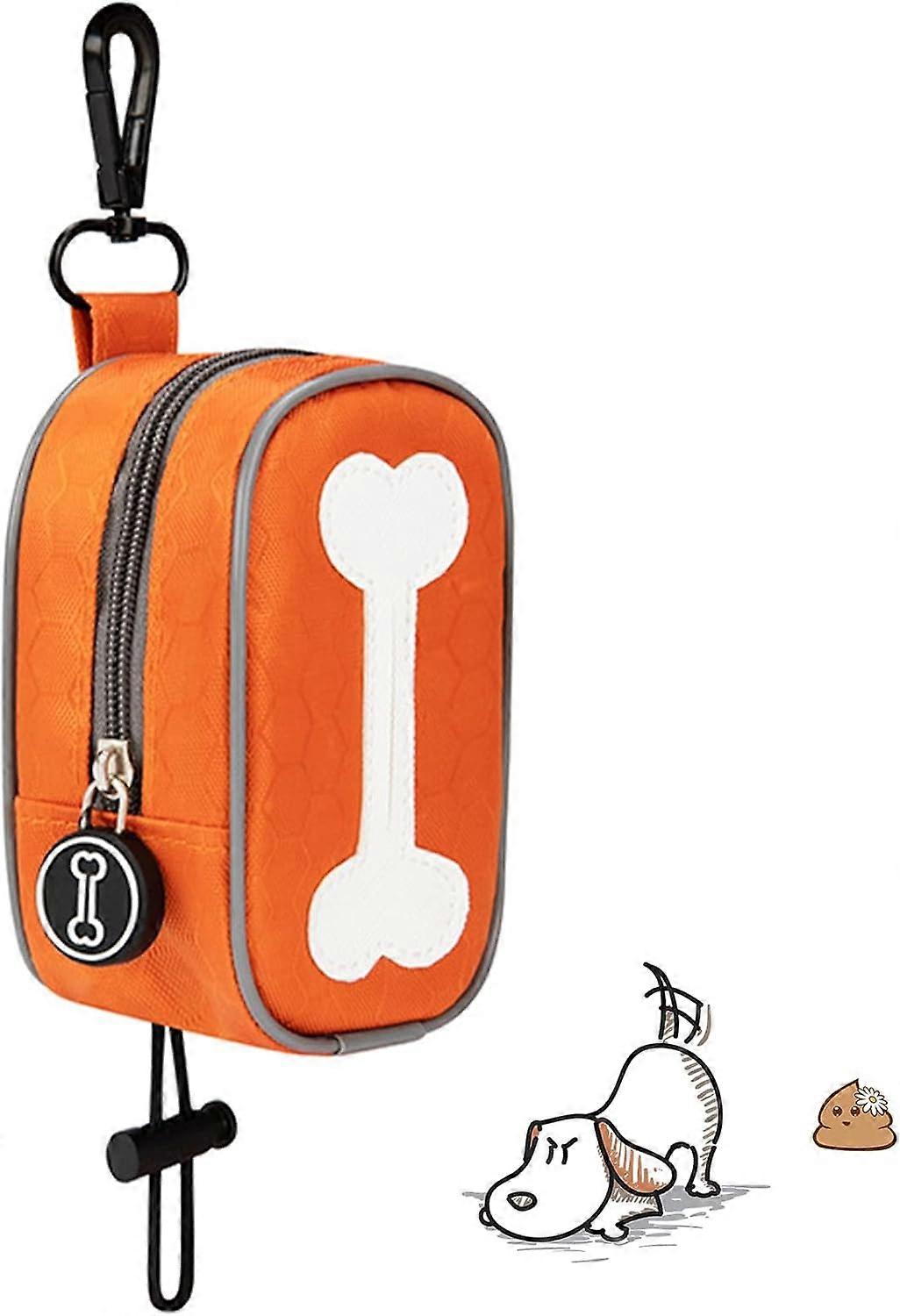 Soft Dog Poop Bag Storage Bag with Belt Clip Elastic Cord