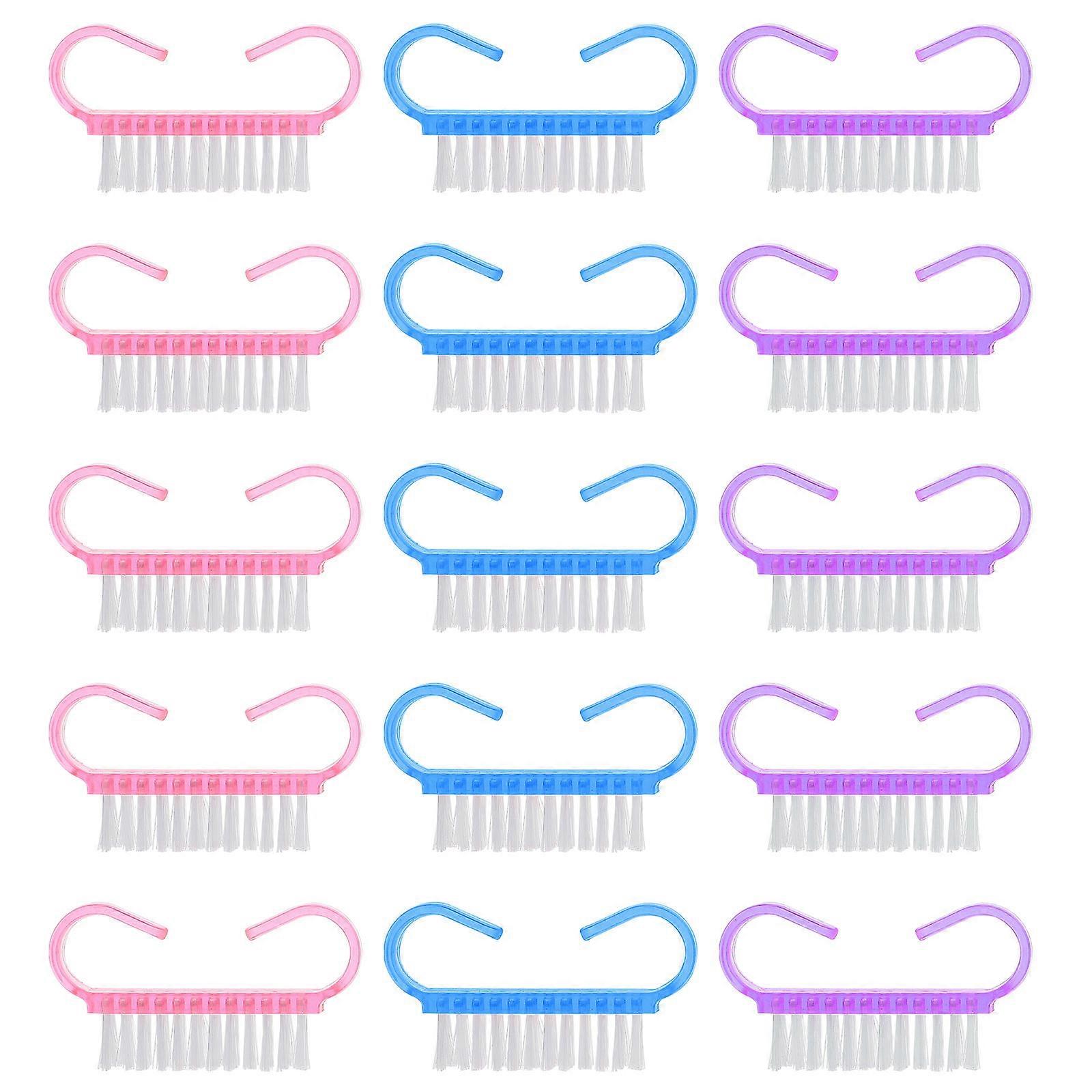 Nail Cleanup Brush 30Pcs Manicure Supplies Assorted Color Efficient Nail Cleaning Practical Design