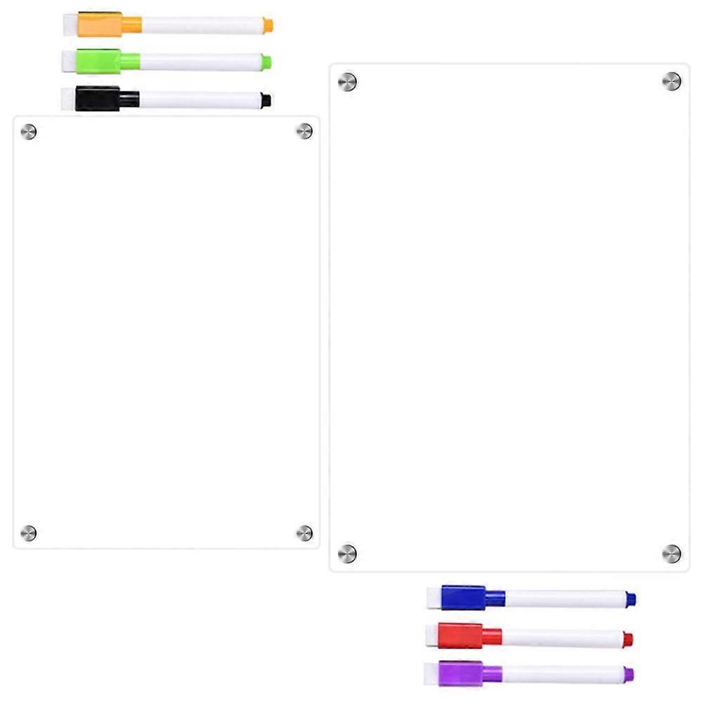 Magnetic Memo Board For Kitchen Use Dry Erase Functionality Transparent 42X29.7CM 1 Set