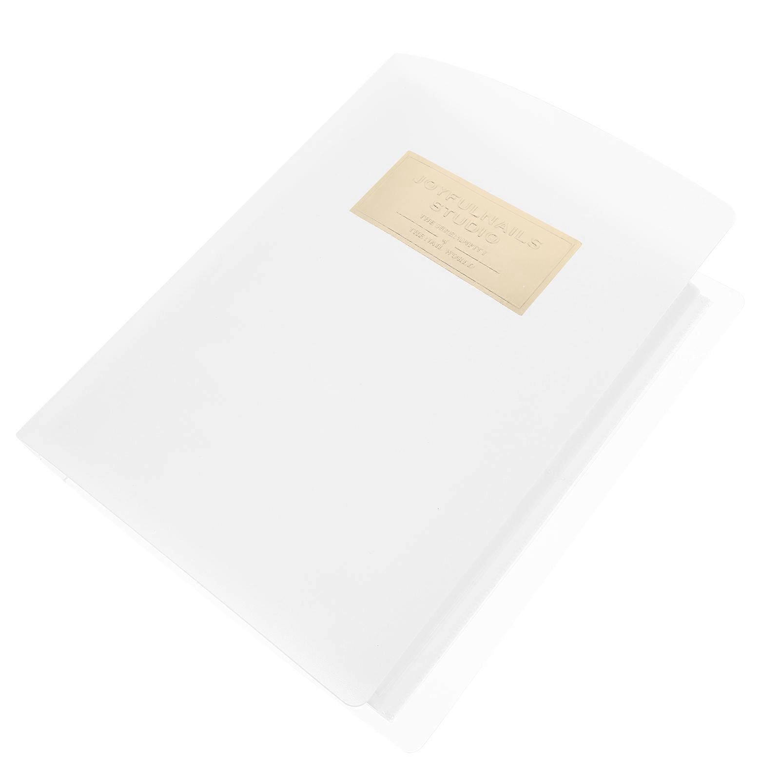 Nail Sticker Storage Book For Manicure Supplies Container With Dual Side And Dual Grids Transparent Acrylic 1Pack
