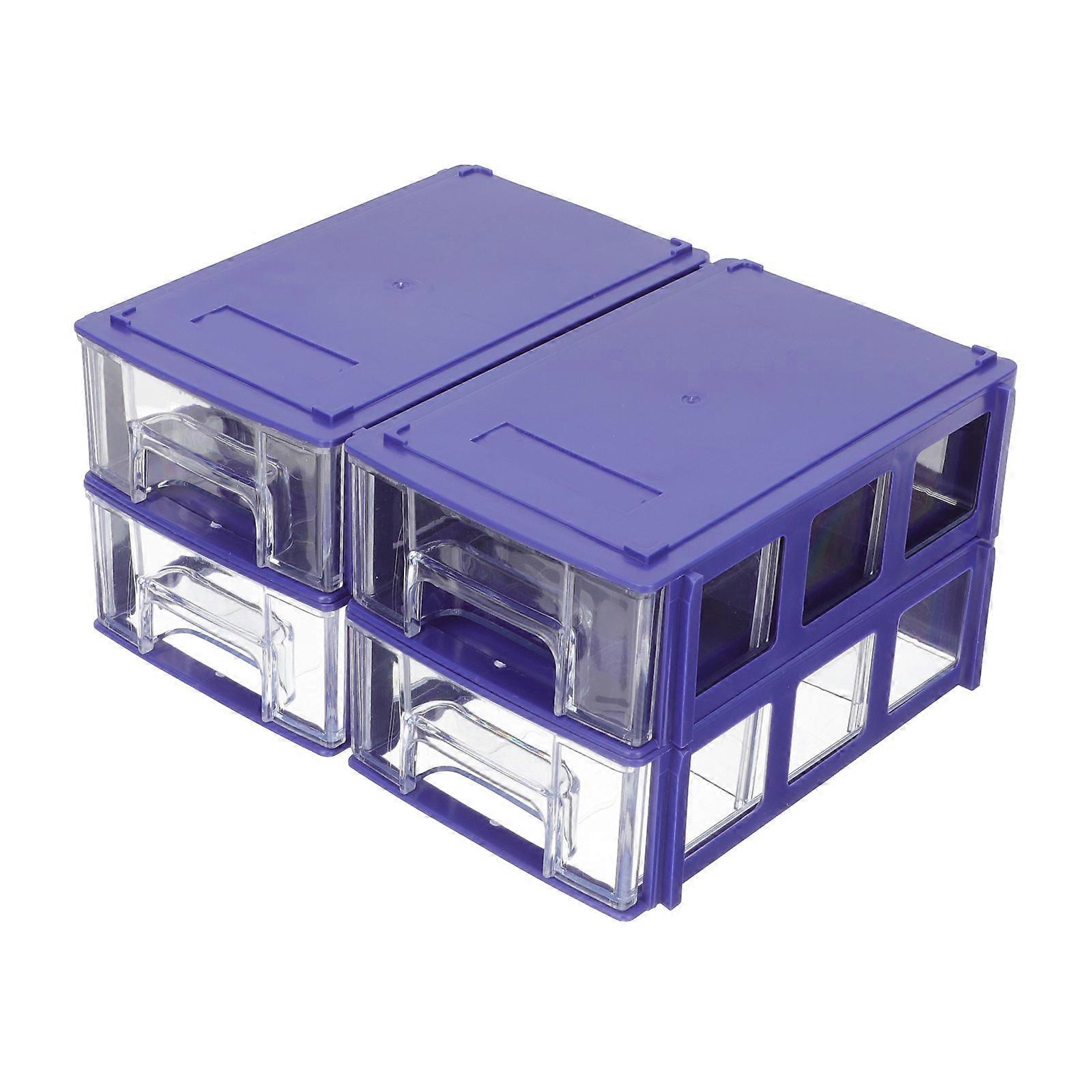 Plastic Drawer Storage Bins 4Pcs For Organizing Small Items Travel Tag Classification Partition Separation