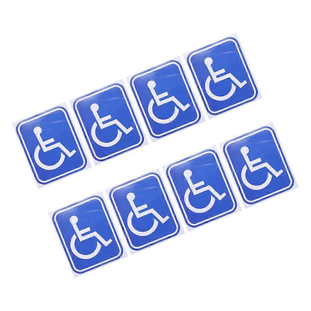 8pcs Adhesive Wheelchair Sign Stickers for Enhanced Visibility – Universal Accessibility Symbols for Public Restrooms, Elevators, and Car Windows