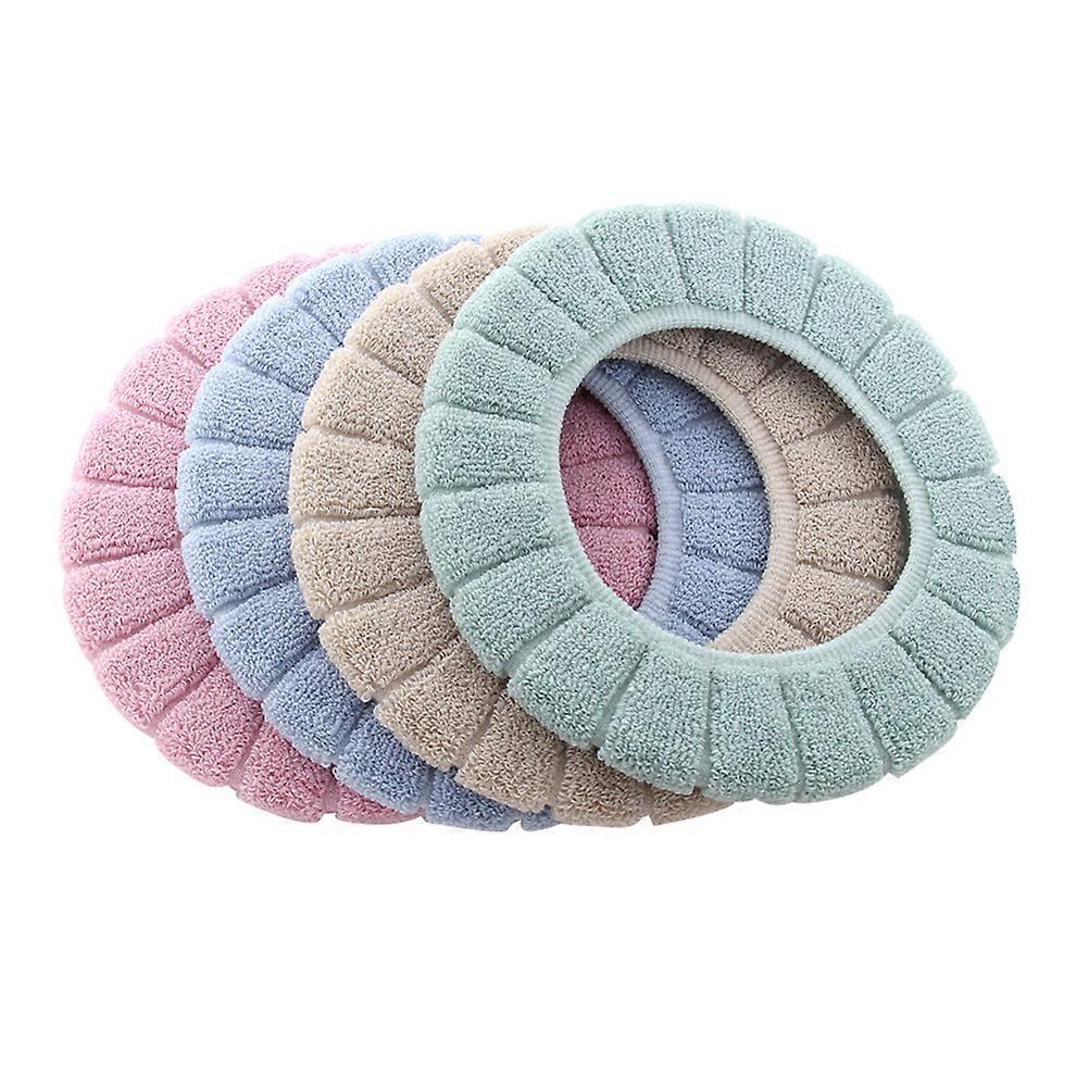 Warm Toilet Seat Mat Thicker Cushion For Winter Use Bathroom Furniture Assorted Color Scratch Resistance 4Pcs