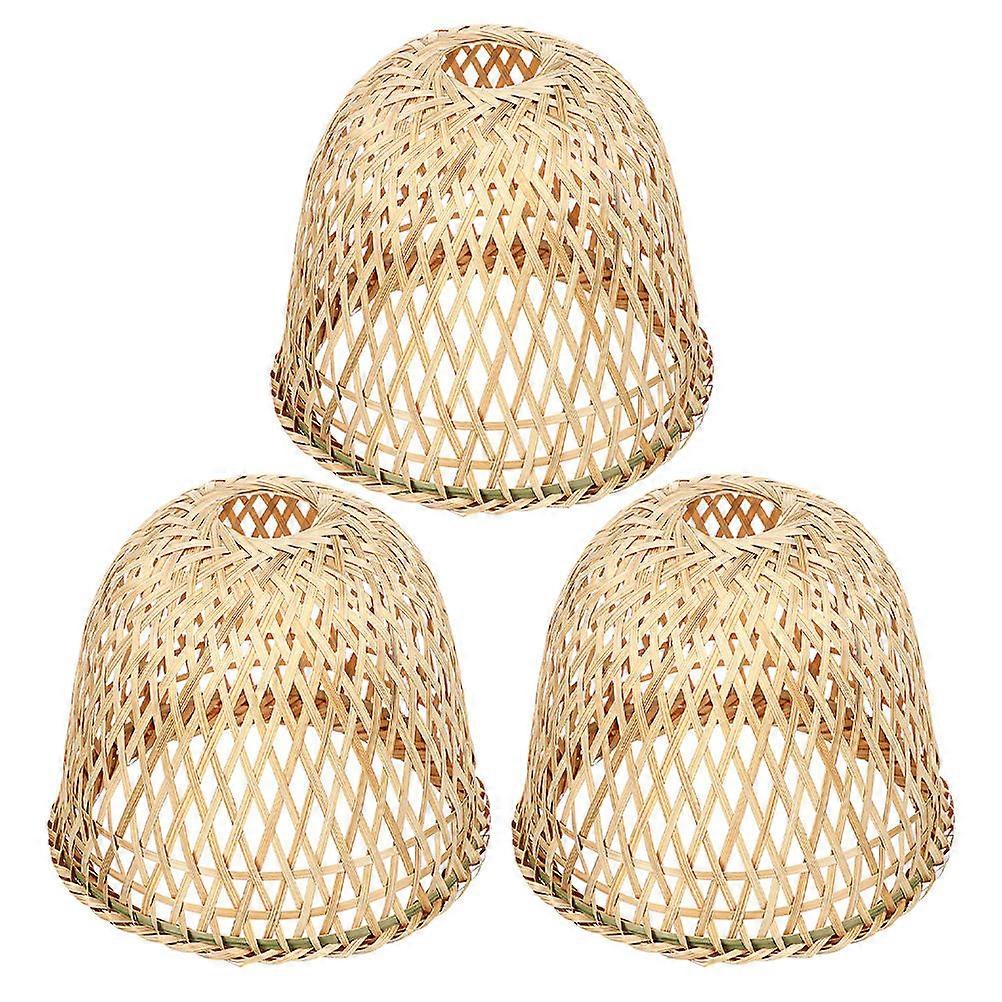 Here's a polished and engaging product description based on your input:

 

**3pcs Handwoven Bamboo Lampshade – Rustic Chandelier Cover for Small