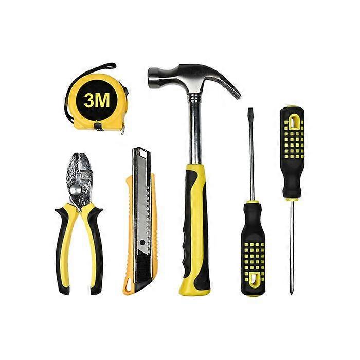 Benson Tools 6-Piece Tool Set with Combination Pliers, 3m Tape Measure, Phillips and Flat Screwdrivers, Claw Hammer and
