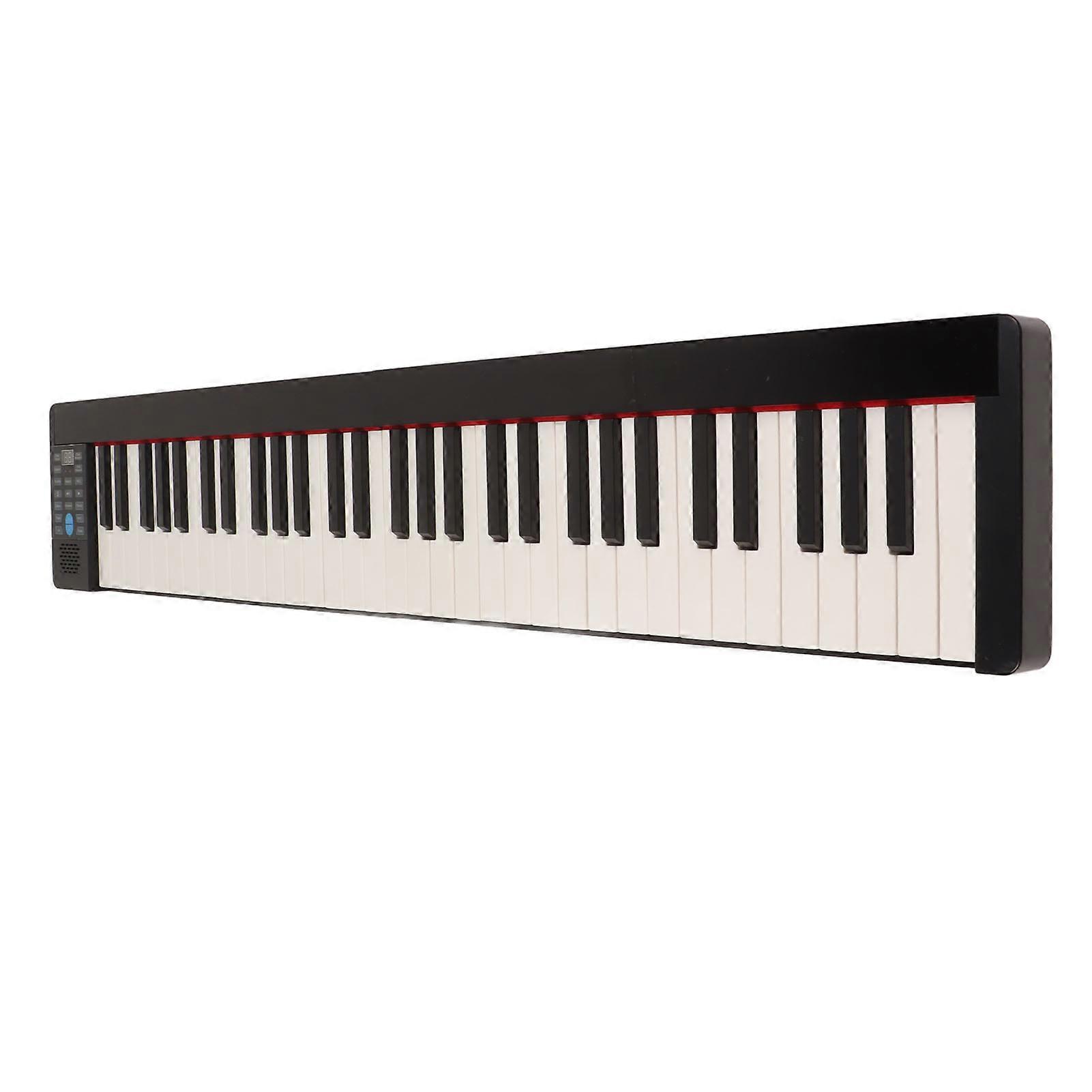 Foldable Digital Piano 61 Keys Full Size Smart Bluetooth MIDI Portable Electric Piano for Beginners 100‑240V UK Plug 