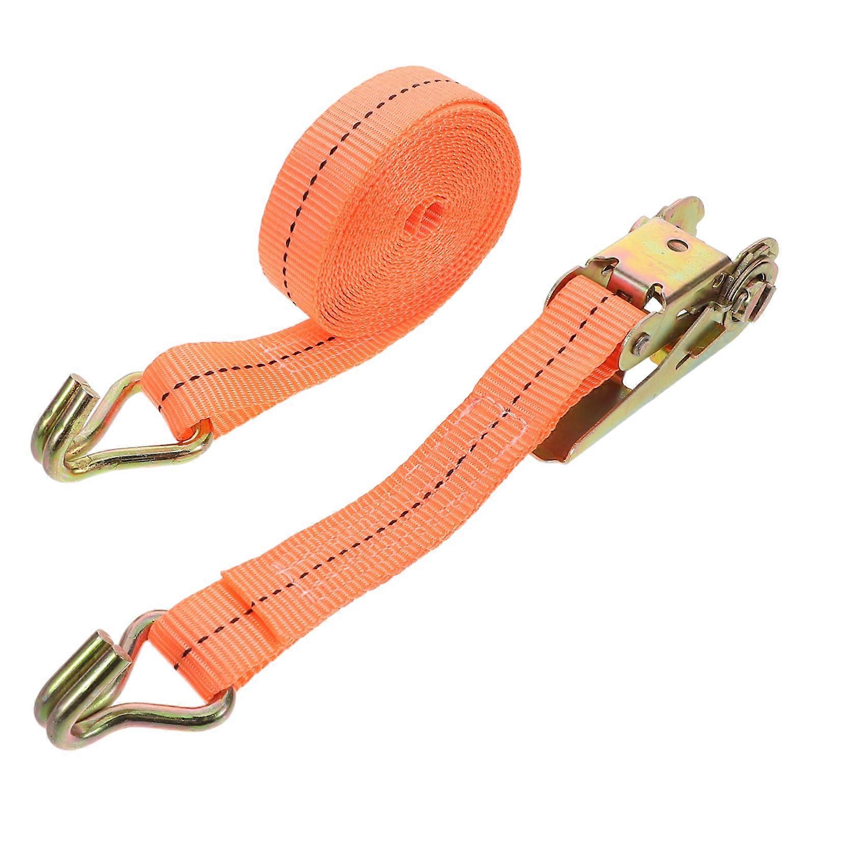 Heavy-Duty Tie-Down Straps With Hooks - 4m, For Emergency Towing, Truck Use