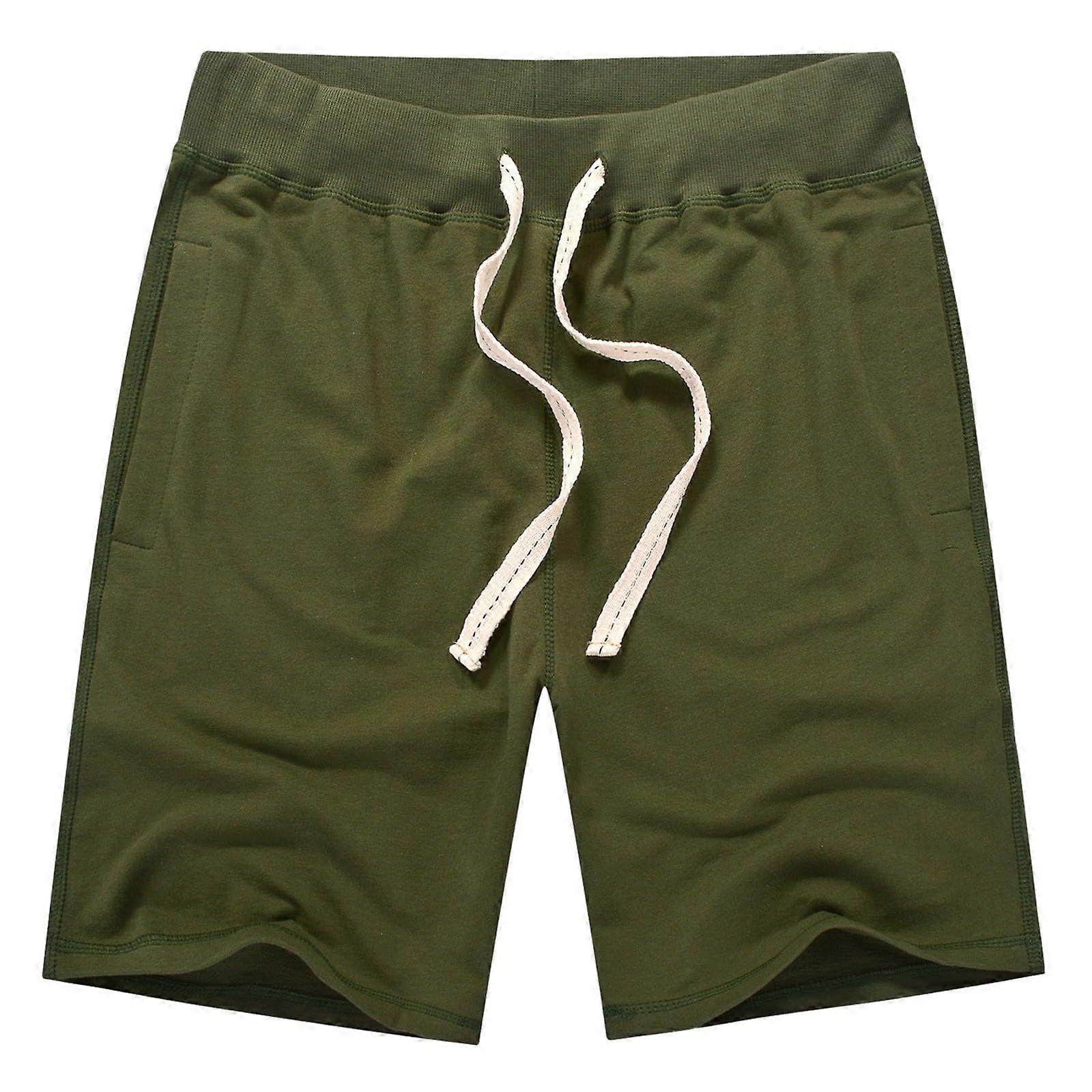 Men's Running Shorts - Summer Cotton Bermuda Training Trousers, Lightweight Fitness Jogging Bottoms, Size M
