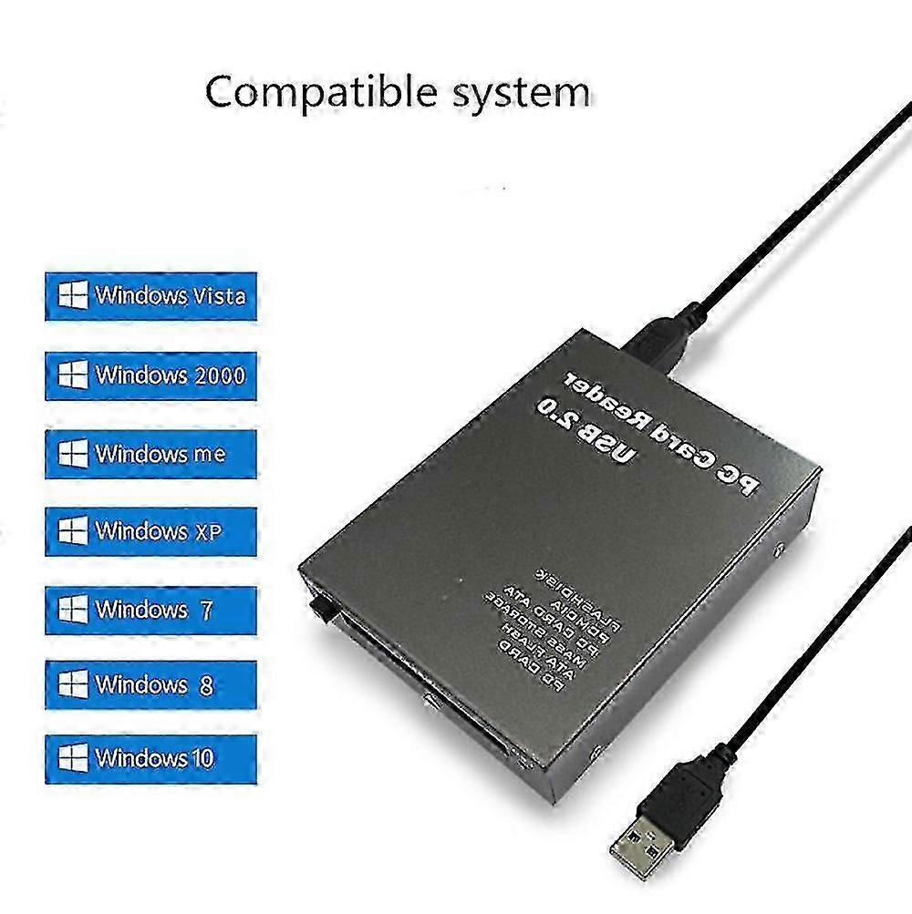 USB 2.0 to PC ATA PCMCIA Adapter Flash Disk Memory Card Reader Compact Converter