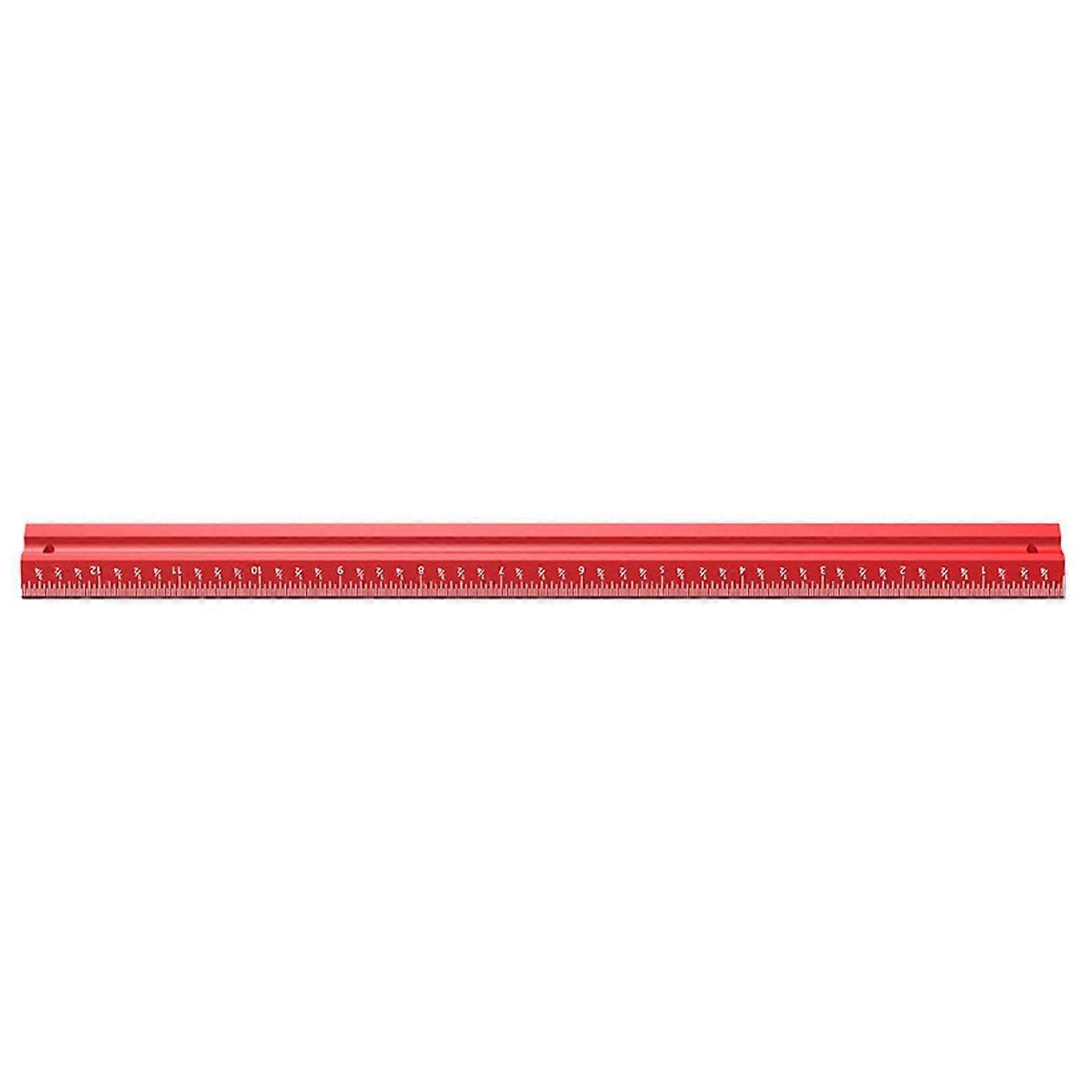 Woodworking pocket ruler, aluminum marking measuring ruler, 30.5 cm, precision Vedge ruler, scribing tool for positioning markings