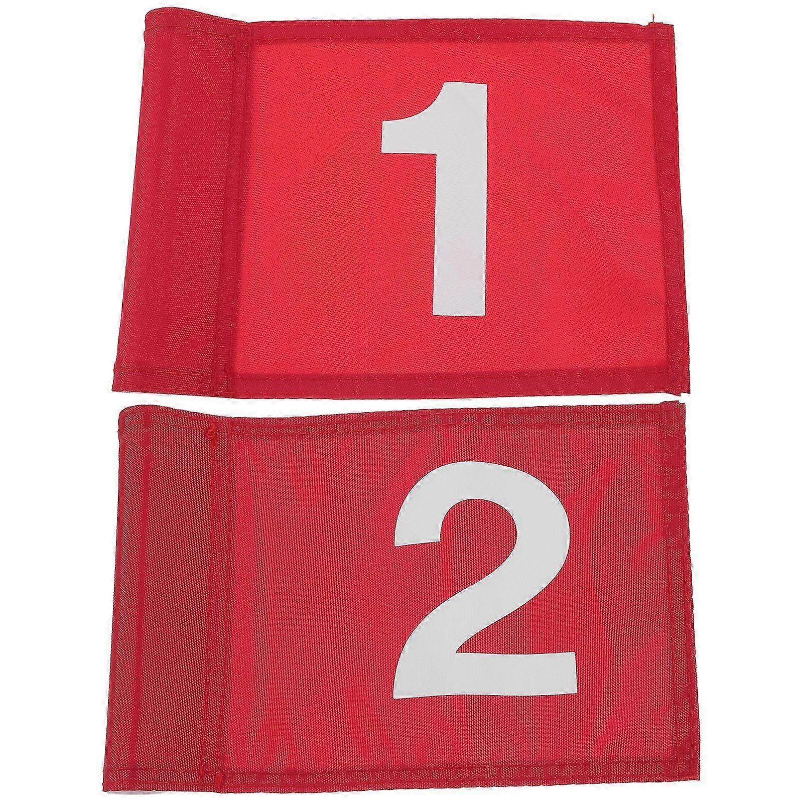Mini Golf Flag Polyester Training Flags Golfers Outdoor Golf Training 2Pcs Practice Aid