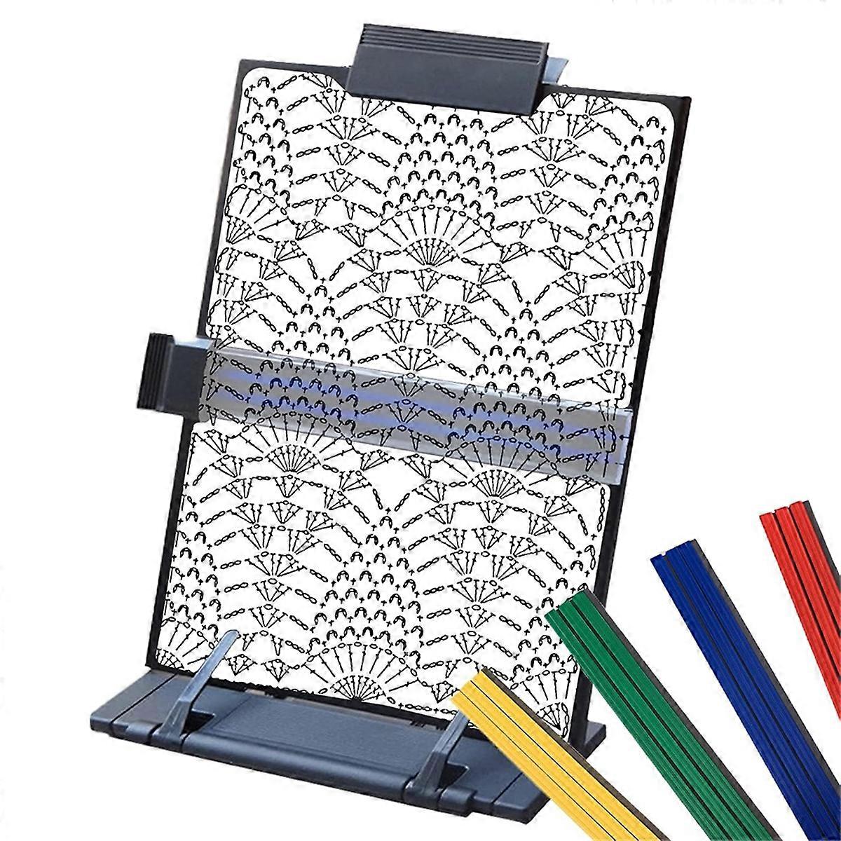 Knitting Pattern Holder with 6Pcs Replacement Colorful Magnets, - Supplies & Knitting Accessories