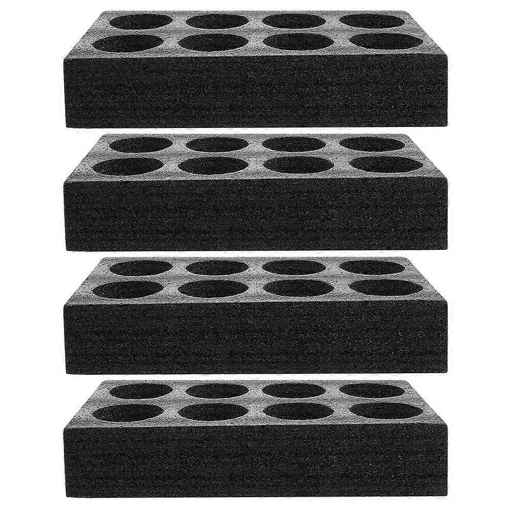 4pcs 8-Holes Cup Holder Foam Cup Carrier Tray Drink Carrier Takeout Cup Tray Beverage Delivery Tool