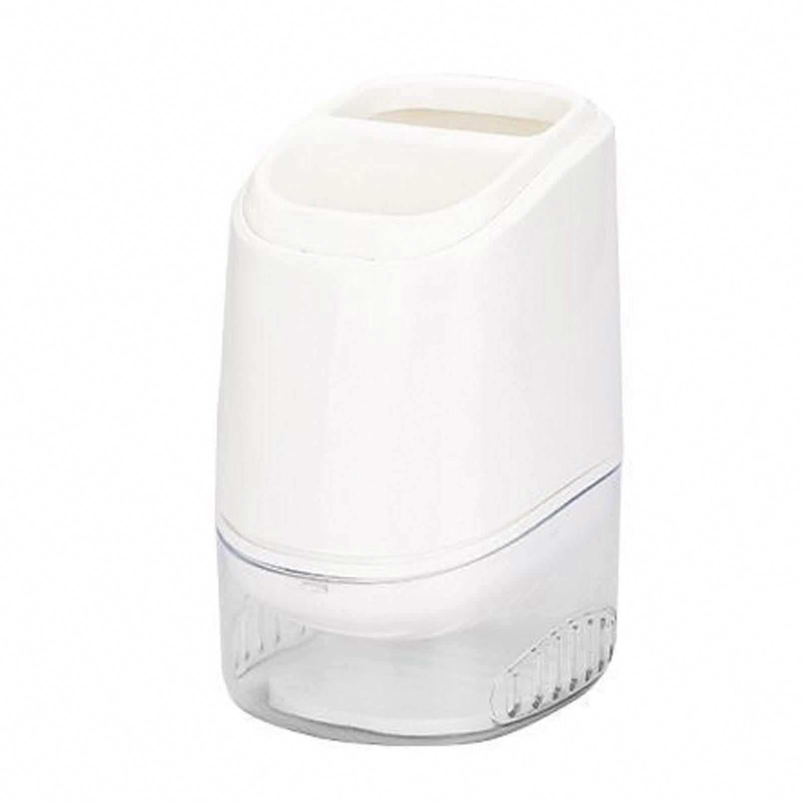 Draining Chopstick Container Double Compartment Plastic Utensil Drying Basket for Kitchen Storage