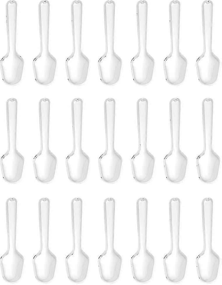 500pcs Disposable Plastic Spoons Clear Ice Cream Spoons Mini Spoons For Jelly Pudding Desert