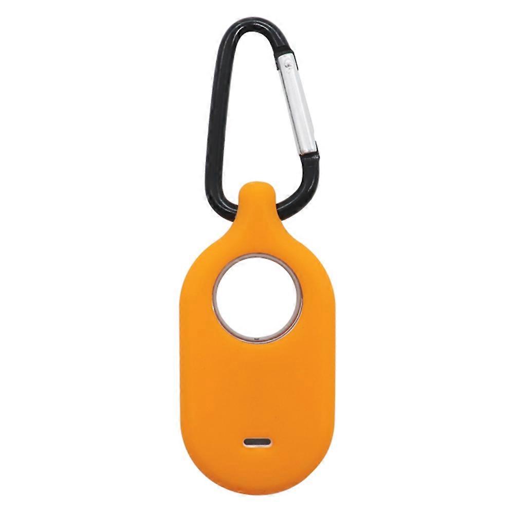 For Samsung Galaxy SmartTag 2 Silicone Case Tracking Device Protective Cover - D-shaped Buckle Yello