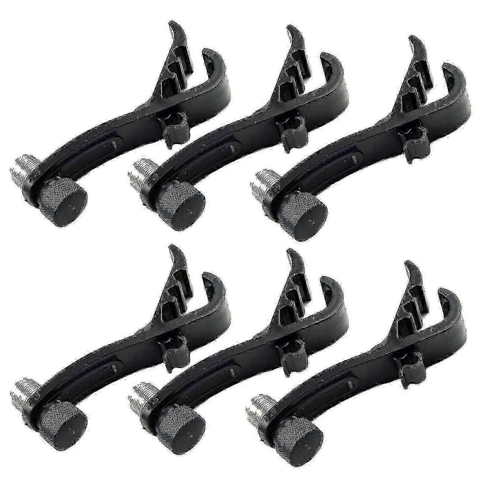6pcs Shockproof Microphone Drum Rim Clip Tom Snare Mount Mic Clamps Holder Wyelv Edition c-Good