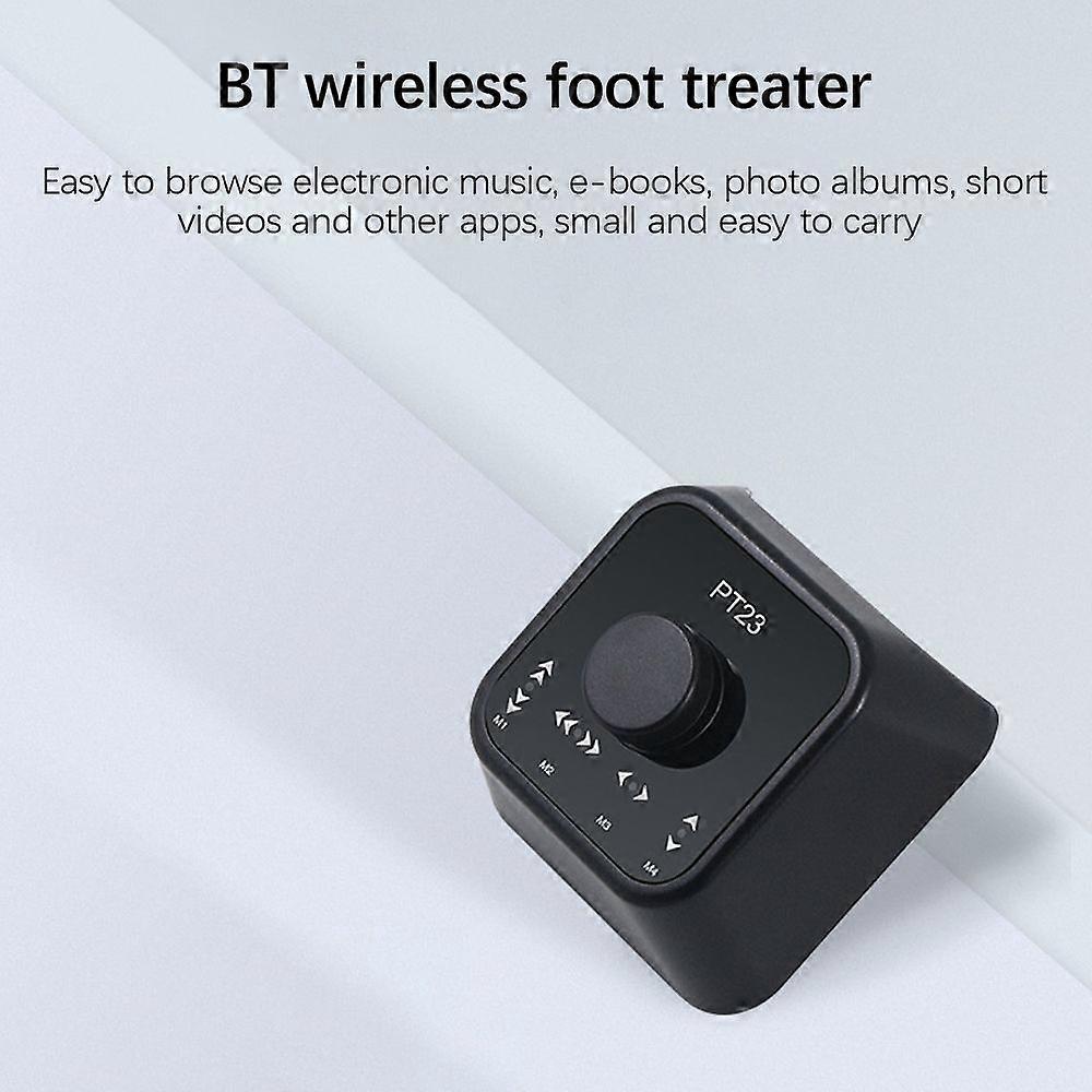 Wireless Page Turner Pedal Portable Mini Music Page Turner for Tablets Smartphones BT Page Turner 220mAh Battery Rechargeable with Anti-Skid Pad Light
