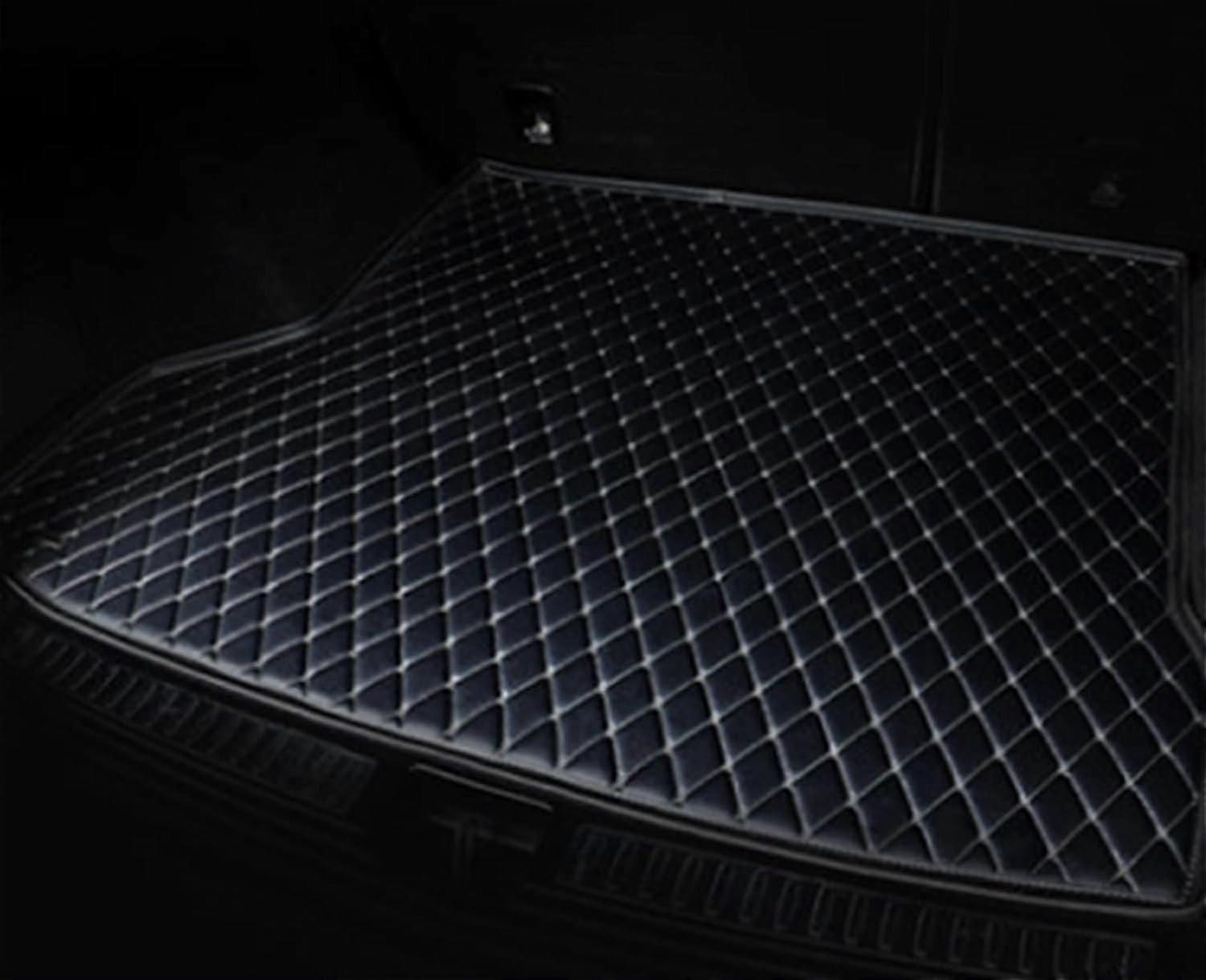 Anpassade bagagemattor i läder för BMW X1 F48 2016-2018: Svart Beige, 1 st