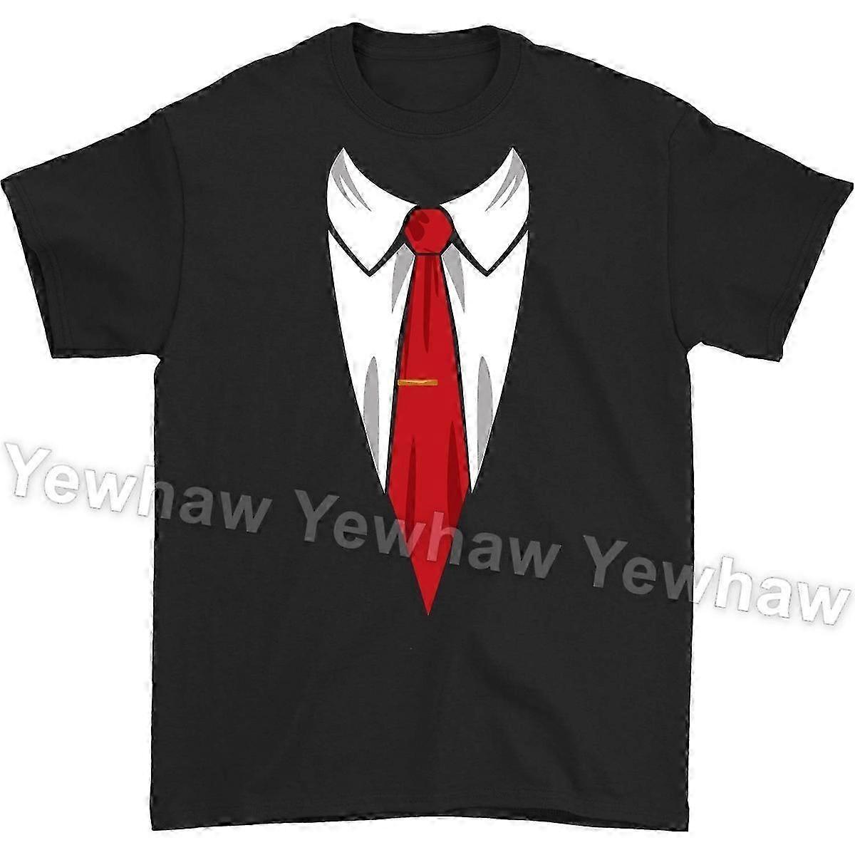 Tuxedo Shirts for Men Printed Suit & Tie Funny Costume T-shirt