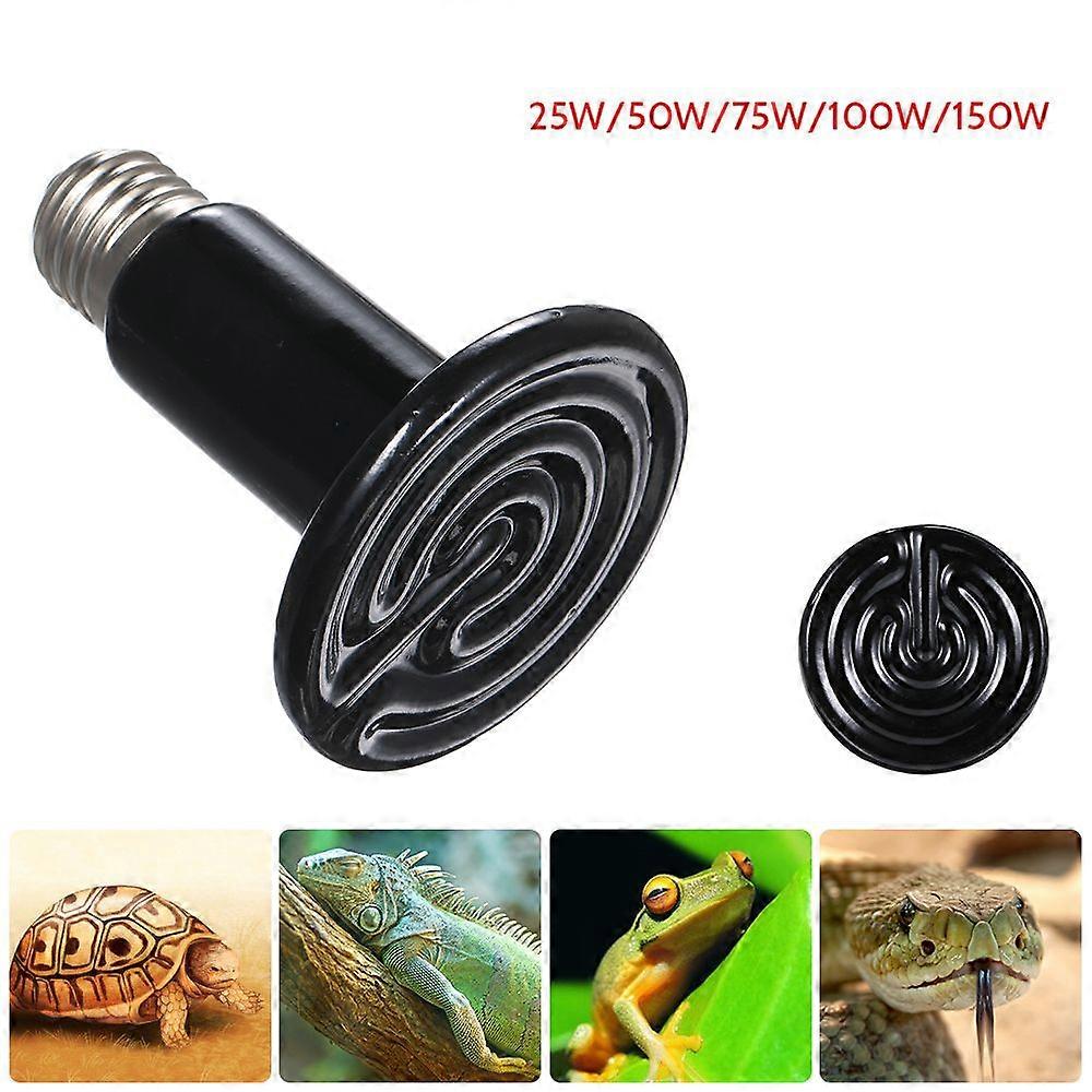 AC220-230V 150W Ceramic Heat Emitter Light Pet Reptile Broder Lamp Bulb E26/E27 Base Holder Socket Portable