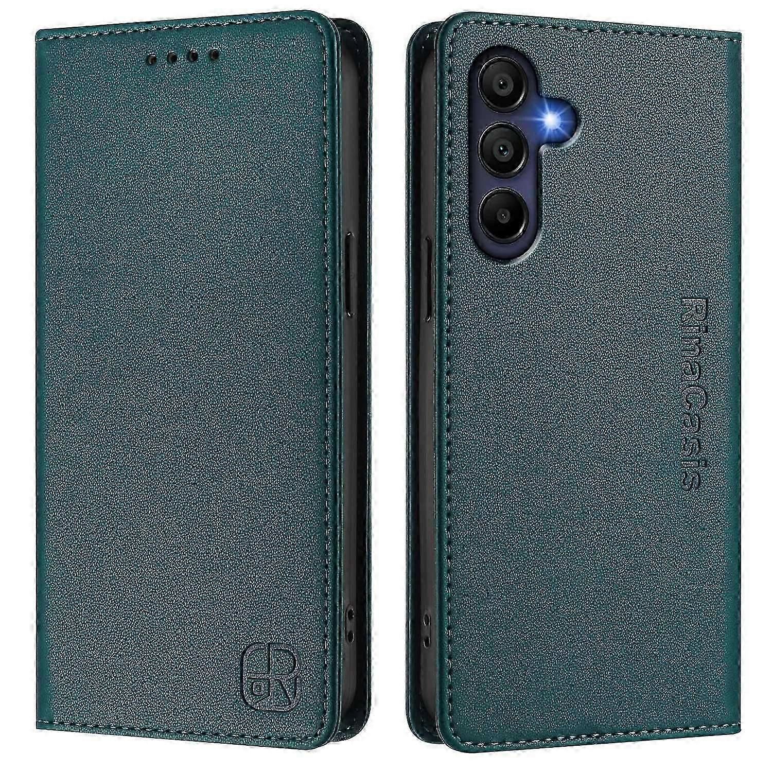 For Samsung Galaxy A26 5G Leather Case RINACASIS RC01 - Phone Cover with RFID Blocking Wallet Stand Feature