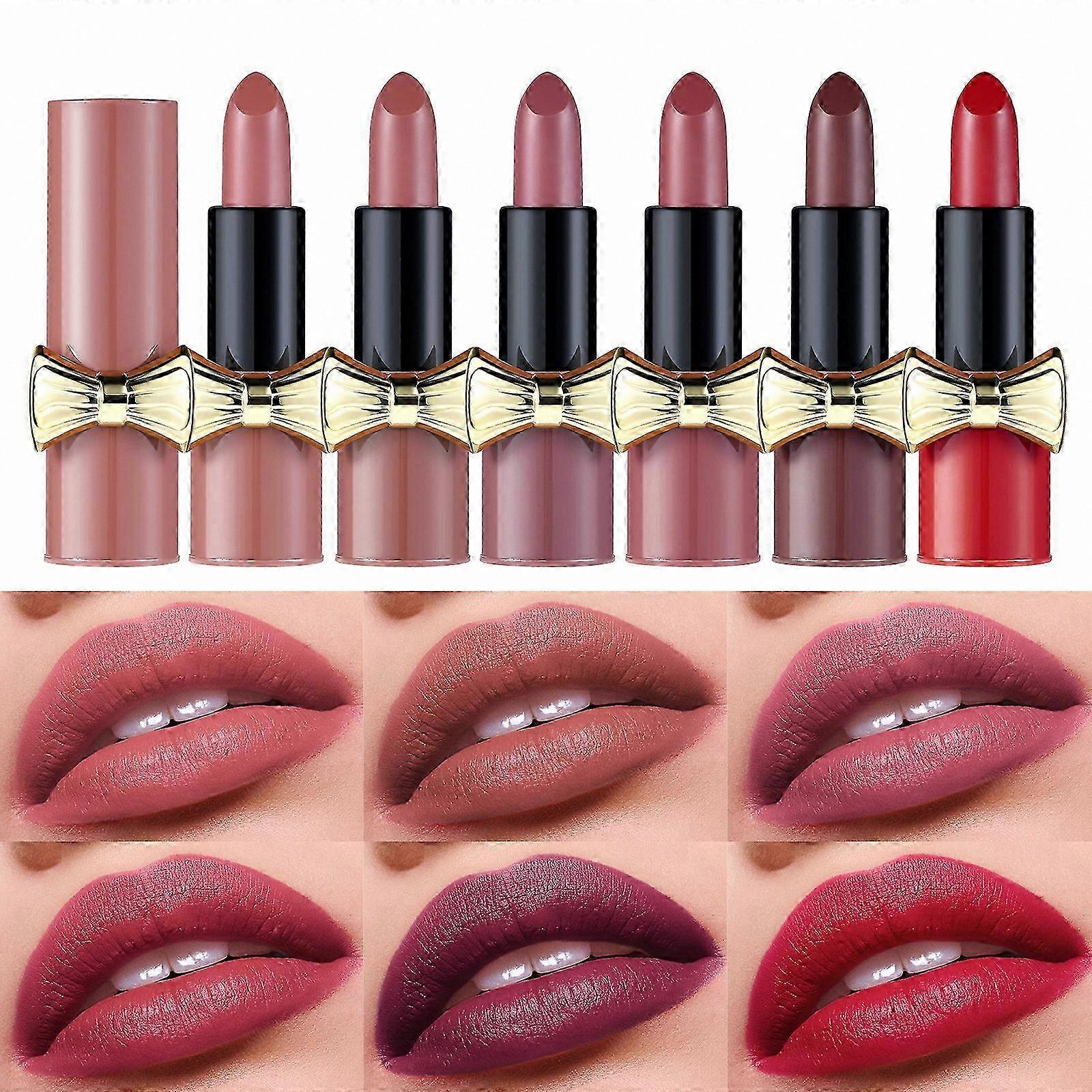 Long-Lasting Waterproof Lip Gloss, Non-Sticky Matte Liquid Lipstick, 24-Hour Wear Nude Shade
