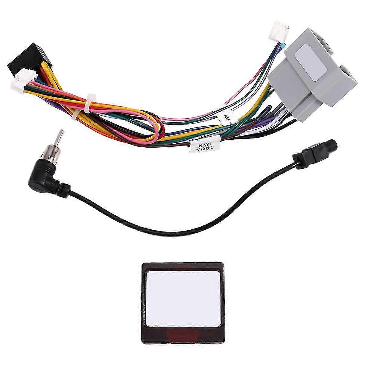 Car 16Pin Radio CANBus Cable Power Wiring Harness Socket Connector CAN Bus Decoder for Jeep Wrangler Compass Dodge