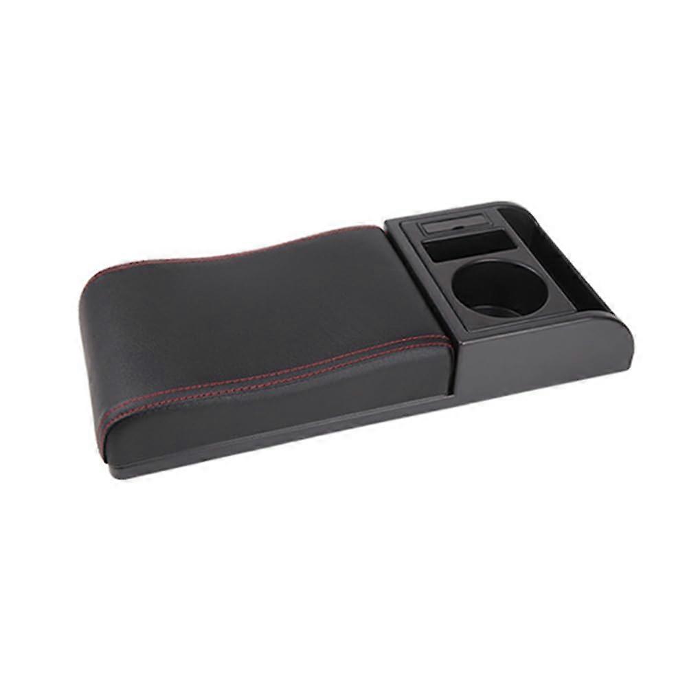 Kosingna Car Armrest Cover Cushion For Auto Center Console Armrest Pillow With Retractable Panel USB Port Cup Holder