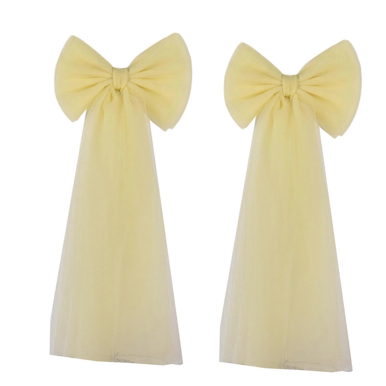 Bowknot Drapery Holder Curtain Tiebacks Drape Tie Backs Decorative Curtain Holdbacks for Home Office Window Drapery Yellow