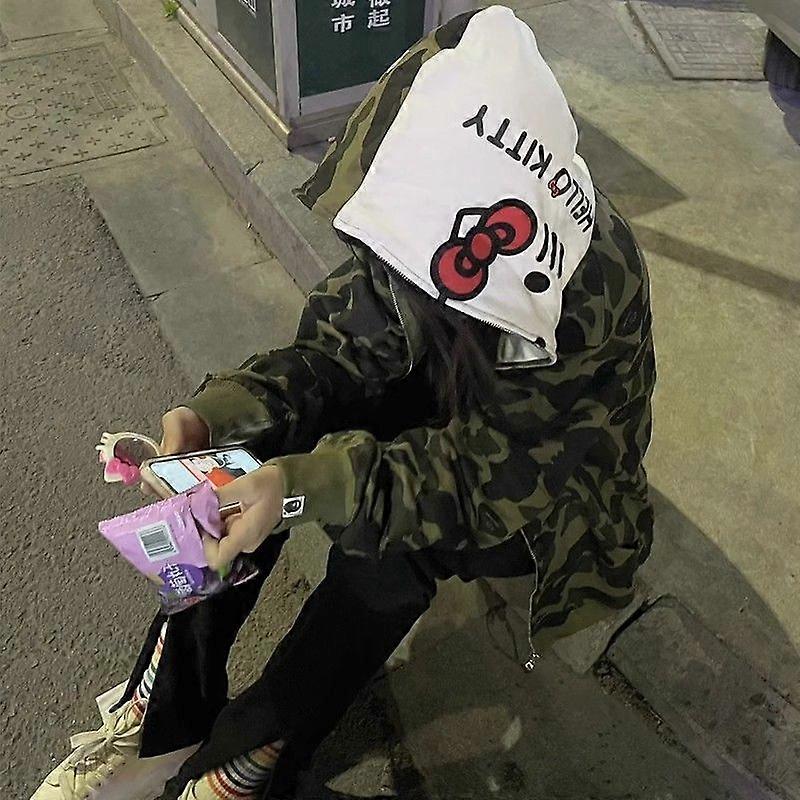 Hello Kitty Camo Kardigan s kapucí