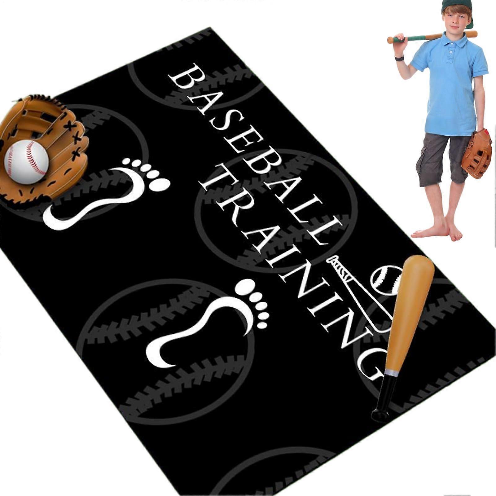 Baseball Softball Training Mat Professional Hiting Exercise Block Noise Reduction Softball Training Pad For School Black