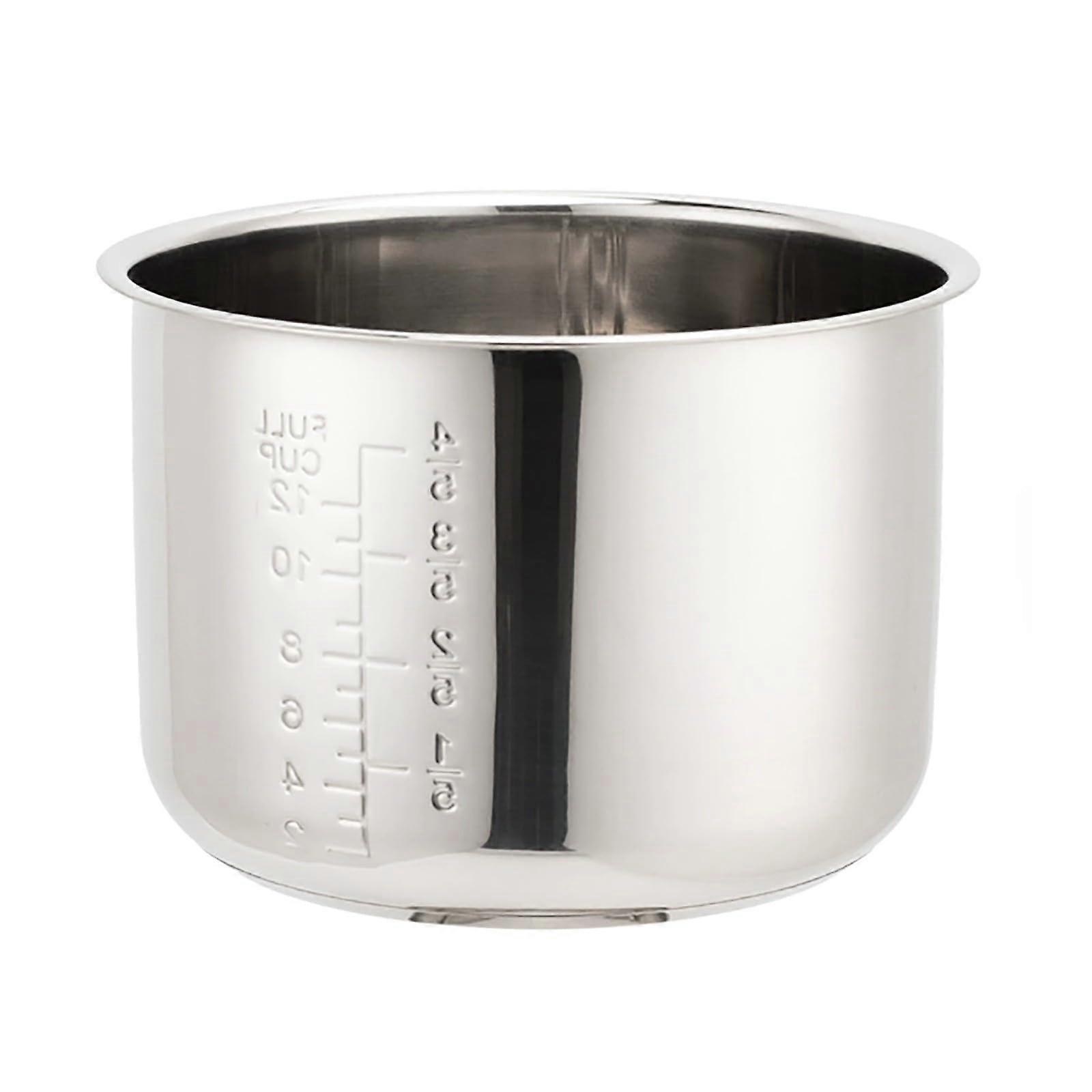 Stainless Steel Rice Cooker Inner Pot 4L Replacement Liner 22x24cm Silver Durable Cookware For Home Restaurant Use