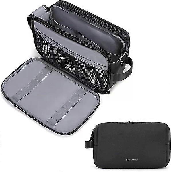 Travel toiletry and makeup bag, 1 piece, waterproof with multiple compartments for easy access