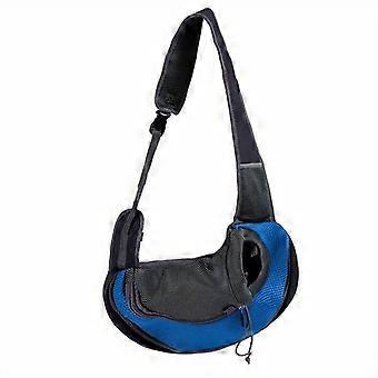 Travel pet carriers, blue, breathable mesh anti-jump design