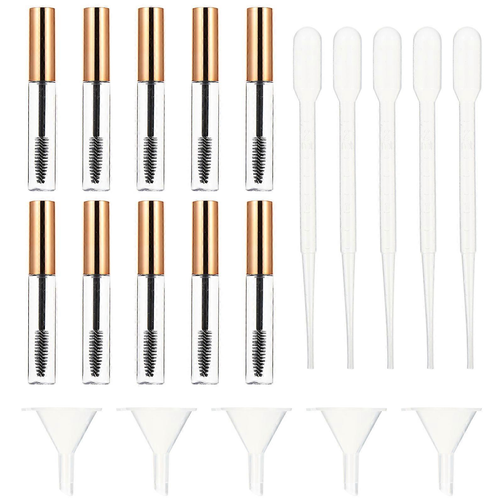 20pcs Empty Mascara Tubes for Storage Clear Plastic Assorted Color Portable and Lightweight Ideal