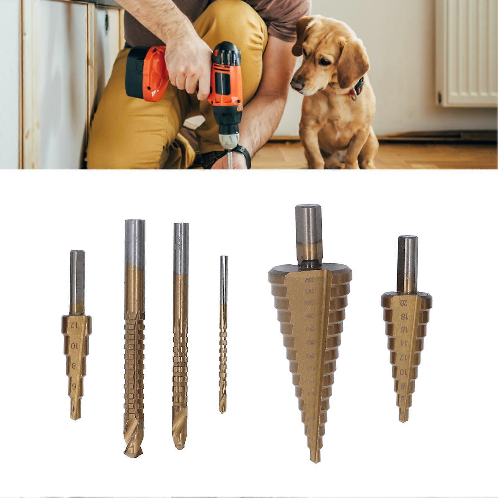 Step Drill Bit Set HSS Tri-Shank 4-32mm Pagoda with Box