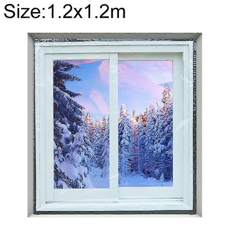 Window Windproof Warm Film Indoor Air Leakage Soundproof Double-Layer Insulation, Specification: 1.2x1.2M