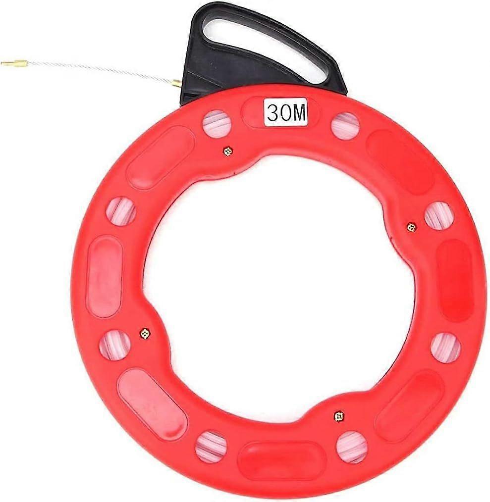 Betterlife 30M Wire Puller Bulit in Nylon Fish Tape Shape Retractable Duct Rodder Pulling