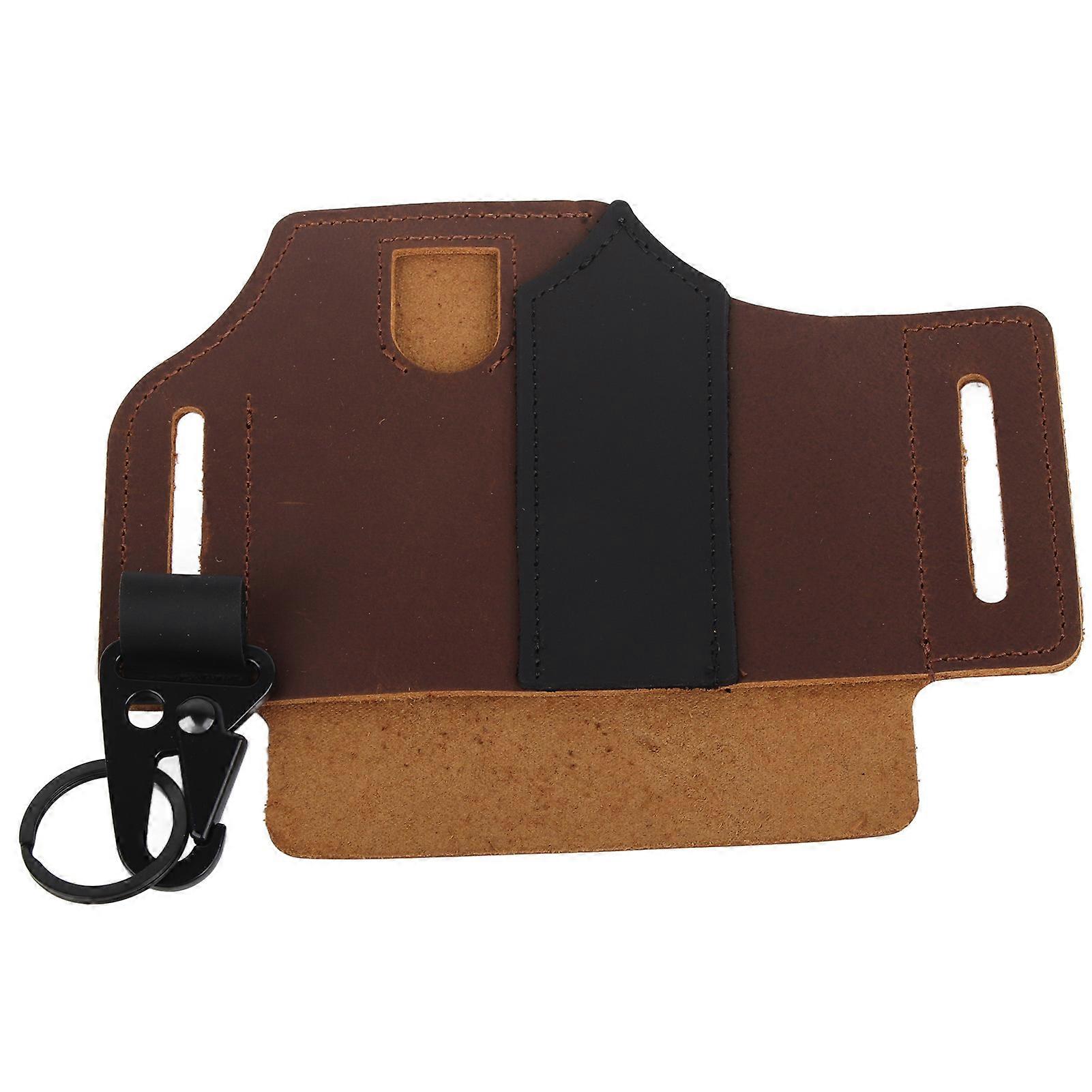 EDC Organizer Belt Loop Leather Multitool Holder for Pen Flashlight Tools and EDC Gear
