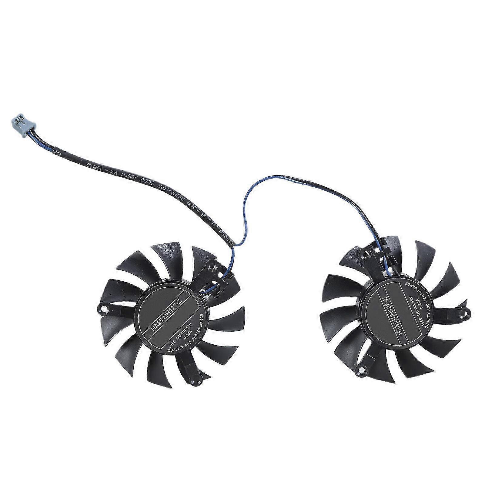 2025 2Pin HA5510H12F-Z DC12V 0.3A GPU Fan for 1650 4GB OC Graphics Card Cooling Fan