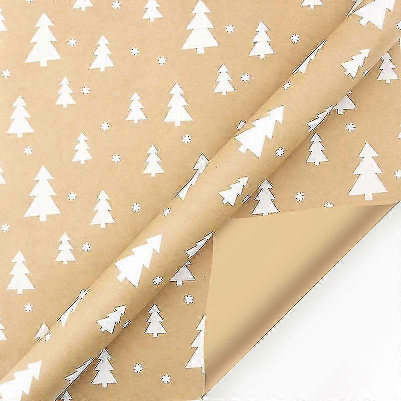 10 Assorted Christmas Pattern Kraft Paper Gift Wrapping Rolls - Recyclable, 10pcs Lot for Festive Wrapping