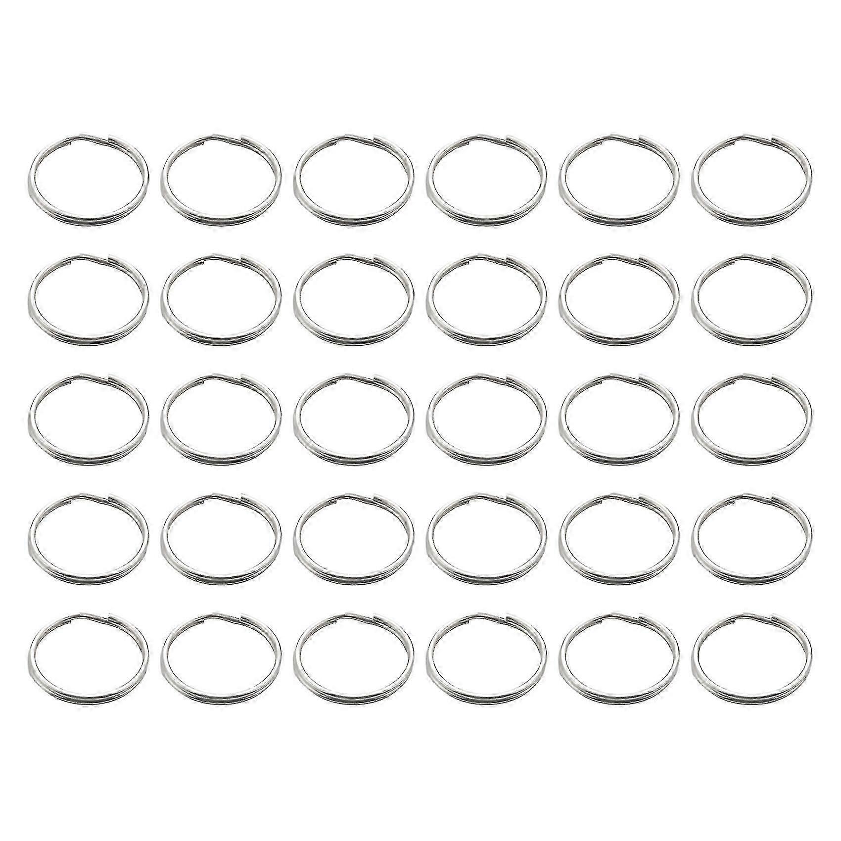 60 Pcs 20mm Outside Dia Universal Split Key Rings Keychain Holders