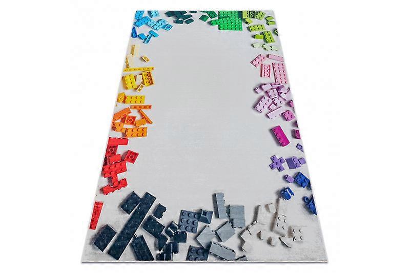 BAMBINO 38480 washing carpet Construction kit for children anti-slip - grey / yellow