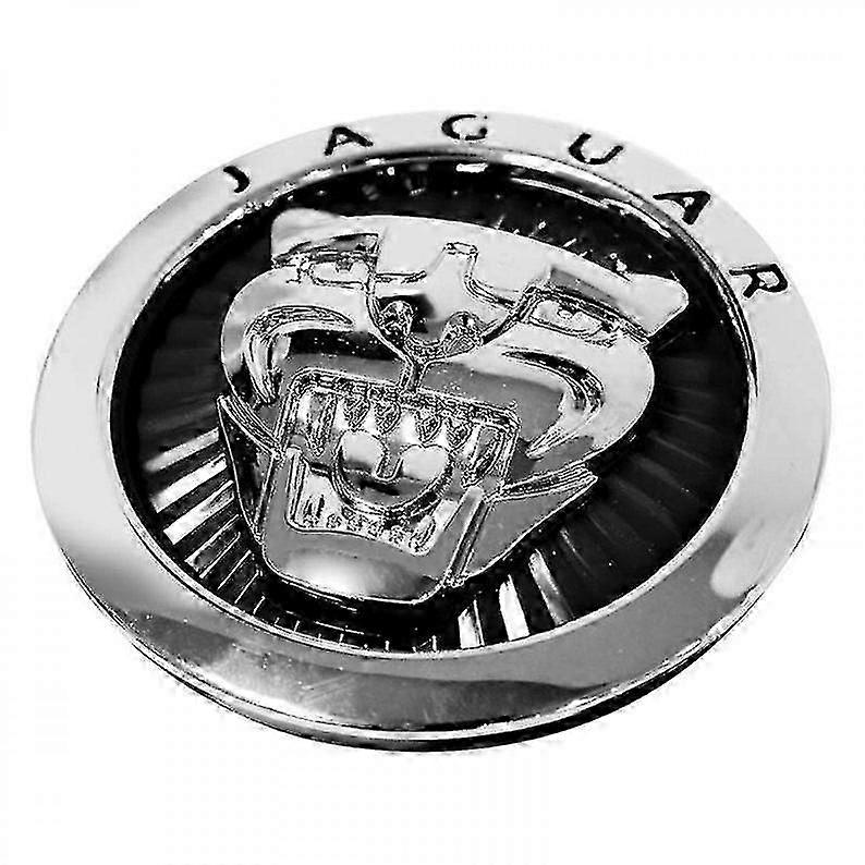 Jaguar XJ XF Supercharged Front Grille Roundel Emblem Badge in Black Chrome, 72mm