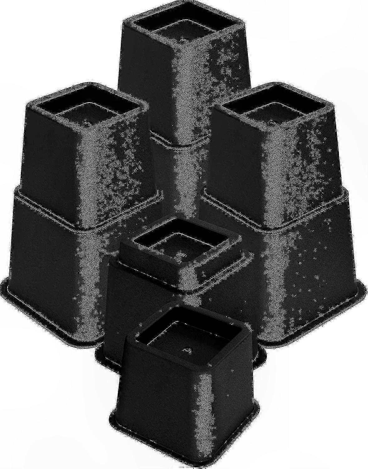 Rehausseurs de meubles réglables robustes en 8 pièces pour lits, tables, chaises et canapés - Conception peu encombrante avec options hautes et courtes