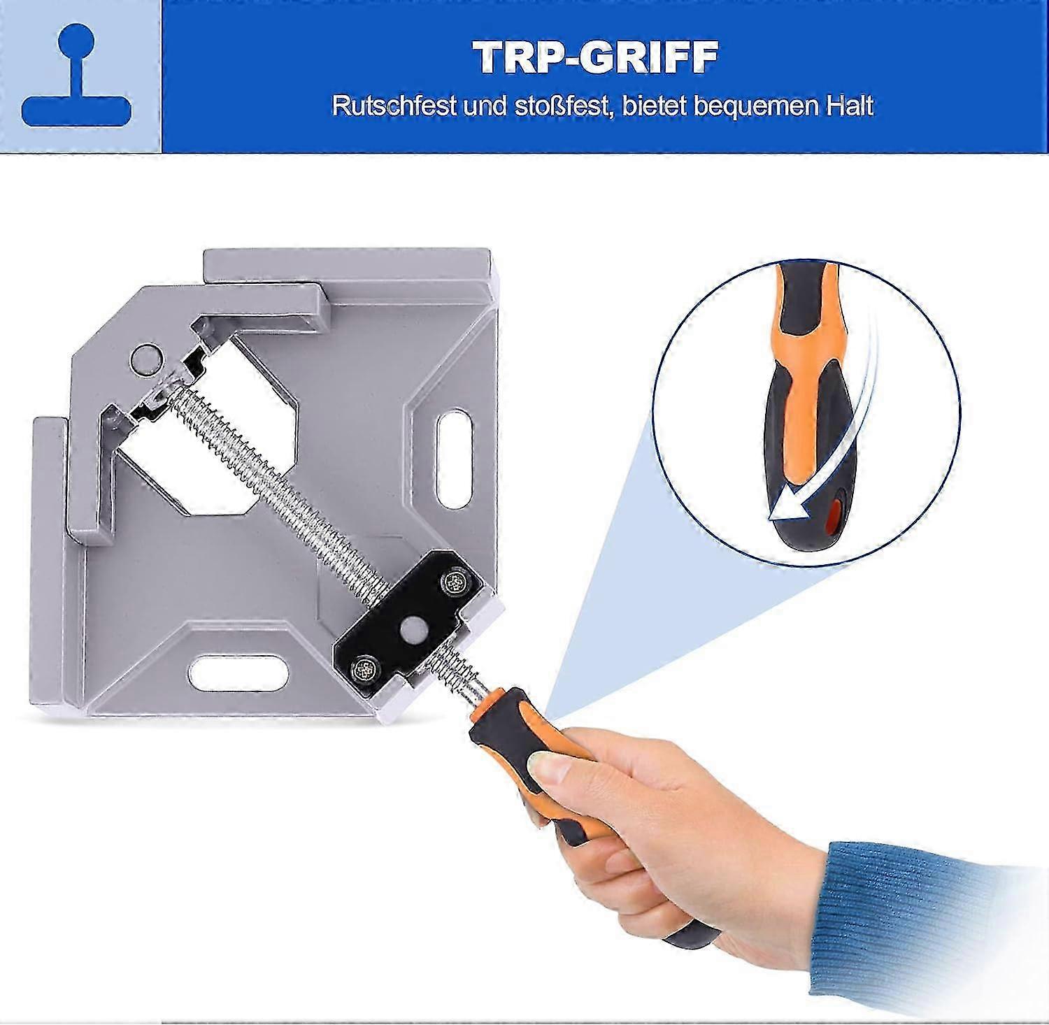 Right Angle Clamp, 90 Degree Bent Clamp Welding Clamp with Adjustable Handle - Aluminum Alloy - for Woodworking and Welding 2025