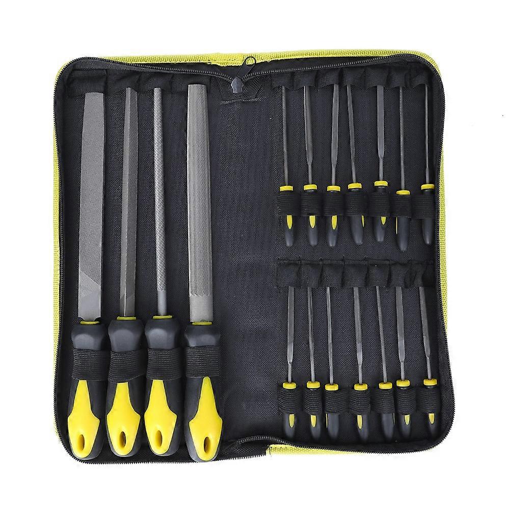 Features:
The kit consists of 4pcs flat/triangle/half-round/round files and 14pcs precision files.
P