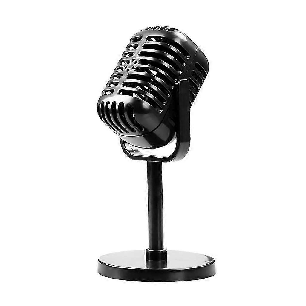 Upgraded Vintage Microphone Props Model Retro Microphone Stage Table Decoration