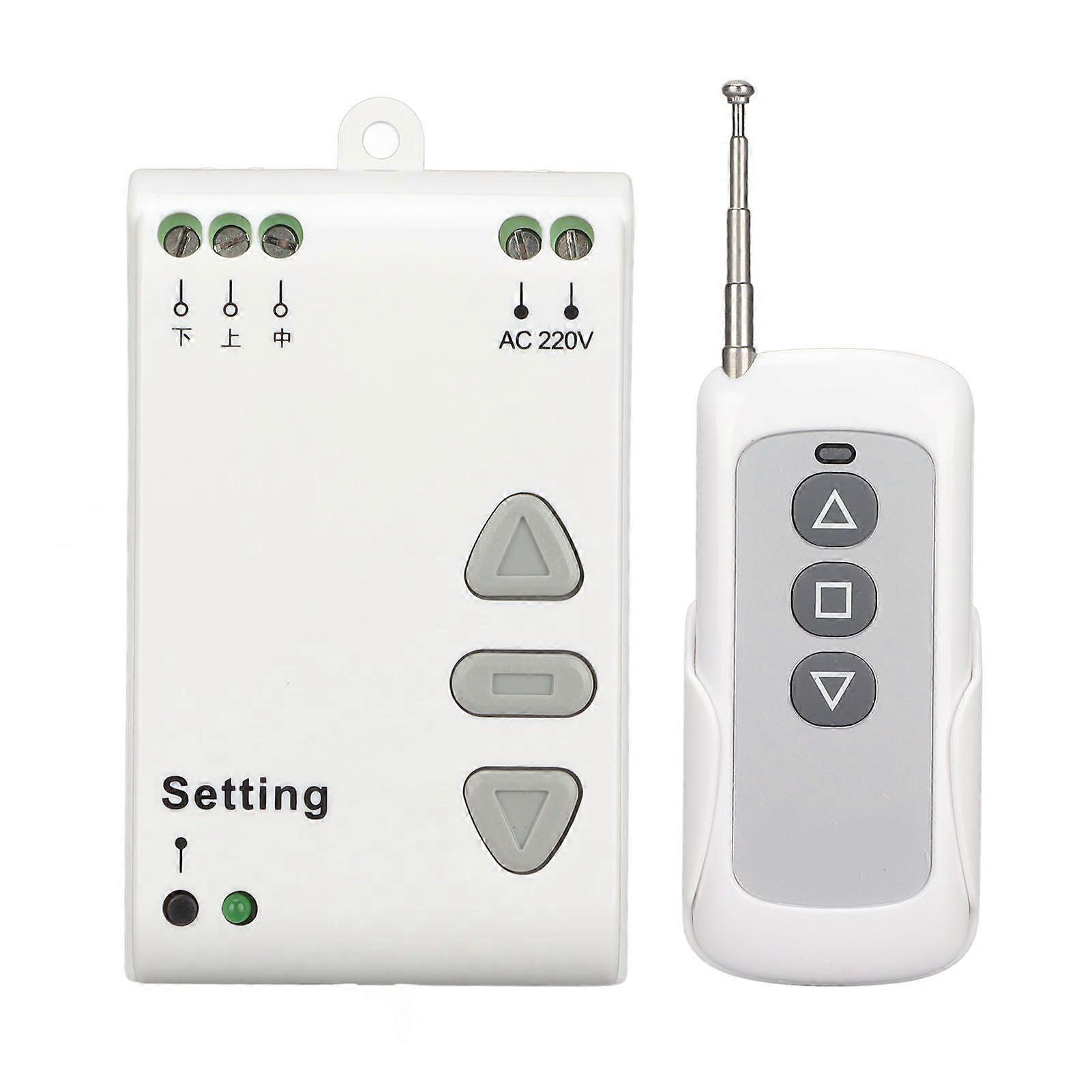 AC 220V Motor Remote Control Switch High Sensitivity Low Power RF 2CH Wireless Remote Switch for Electric Doors Windows